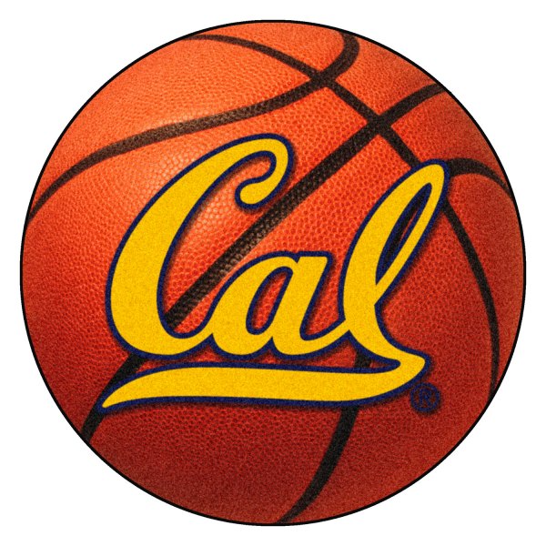 FanMats® - University of California (Berkeley) 27" Dia Nylon Face Basketball Ball Floor Mat with "Script Cal" Logo