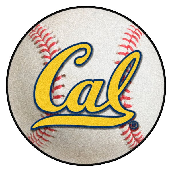 FanMats® - University of California (Berkeley) 27" Dia Nylon Face Baseball Ball Floor Mat with "Script Cal" Logo