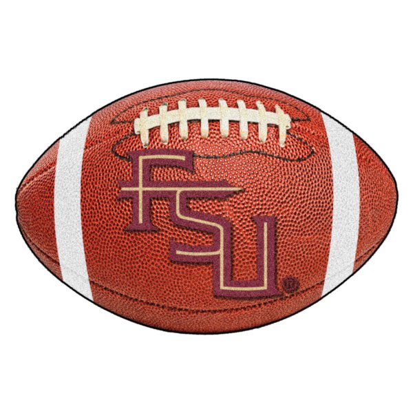 FanMats® - Florida State University 20.5" x 32.5" Nylon Face Football Ball Floor Mat with "Seminole" Logo