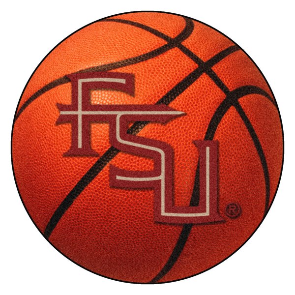 FanMats® - Florida State University 27" Dia Nylon Face Basketball Ball Floor Mat with "FSU" Logo