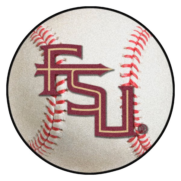 FanMats® - Florida State University 27" Dia Nylon Face Baseball Ball Floor Mat with "FSU" Logo