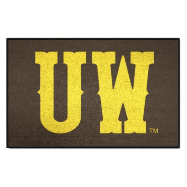 FanMats® - University of Wyoming 19" x 30" Nylon Face Starter Mat with "UW" Logo