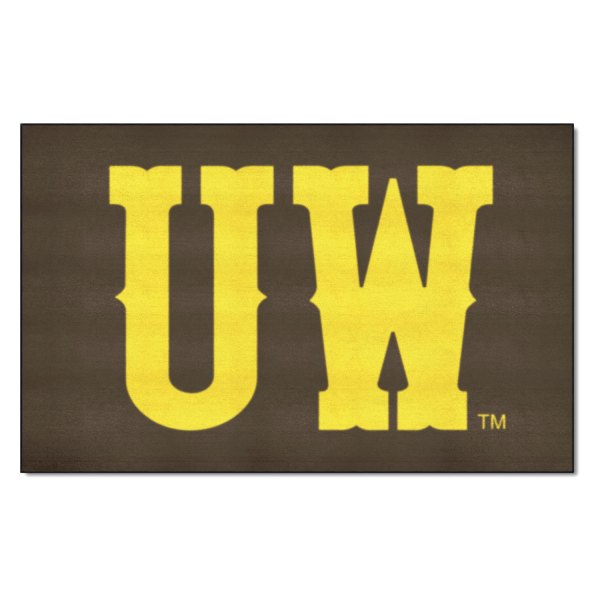 FanMats® - University of Wyoming 60" x 96" Nylon Face Ulti-Mat with "UW" Logo