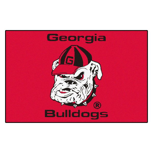 FanMats® - University of Georgia 19" x 30" Nylon Face Starter Mat with "Bulldogs" Logo