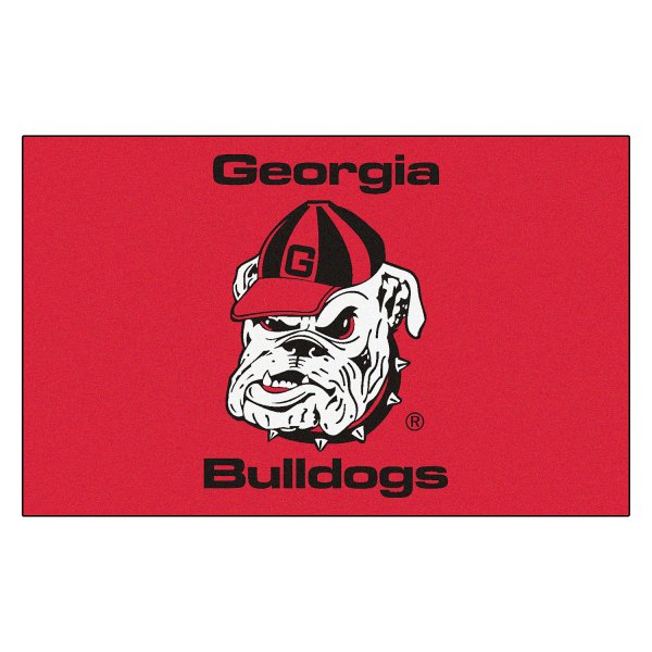 FanMats® - University of Georgia 60" x 96" Nylon Face Ulti-Mat with "Bulldogs" Logo