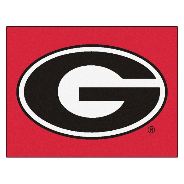 FanMats® - University of Georgia 33.75" x 42.5" Nylon Face All-Star Floor Mat with G Logo on Red