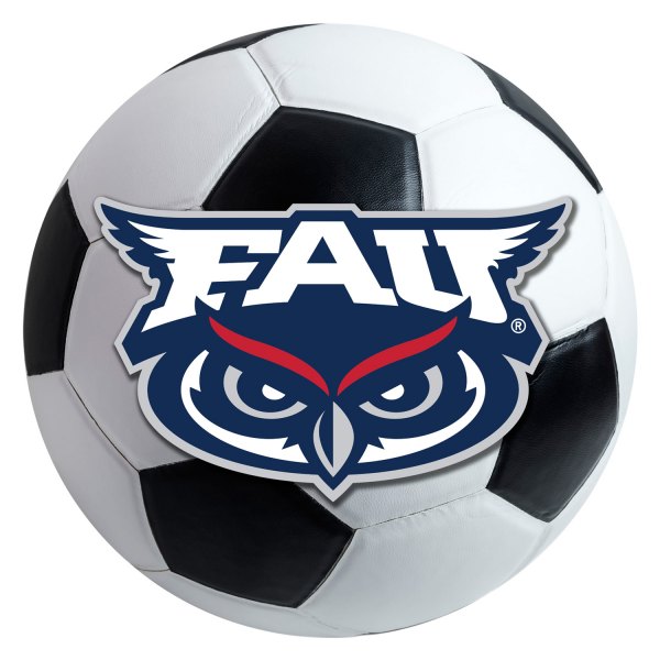 FanMats® - Florida Atlantic University 27" Dia Nylon Face Soccer Ball Floor Mat with "FAU Owl" Logo