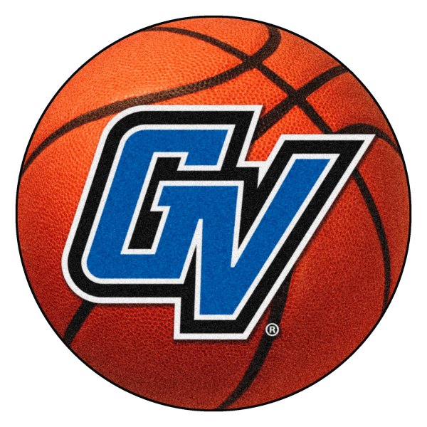 FanMats® - Grand Valley State University 27" Dia Nylon Face Basketball Ball Floor Mat with "GV" Logo