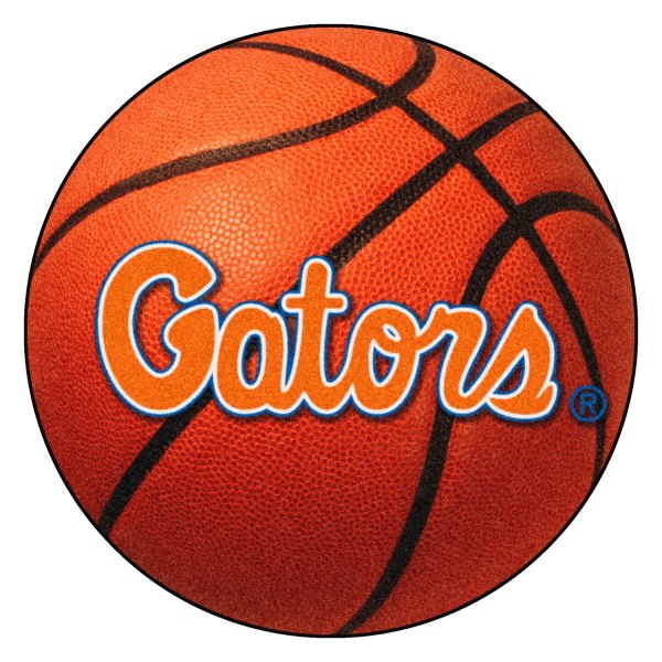 FanMats® - University of Florida 27" Dia Nylon Face Basketball Ball Floor Mat with "Gator" Logo