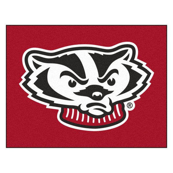 FanMats® - University of Wisconsin 33.75" x 42.5" Nylon Face All-Star Floor Mat with "Badger" Logo