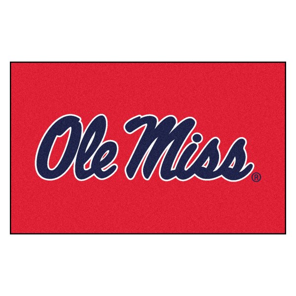 FanMats® - University of Mississippi (Ole Miss) 60" x 96" Nylon Face Ulti-Mat with "Ole Miss" Script Logo