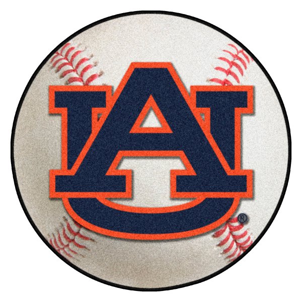 FanMats® - Auburn University 27" Dia Nylon Face Baseball Ball Floor Mat with "AU" Logo