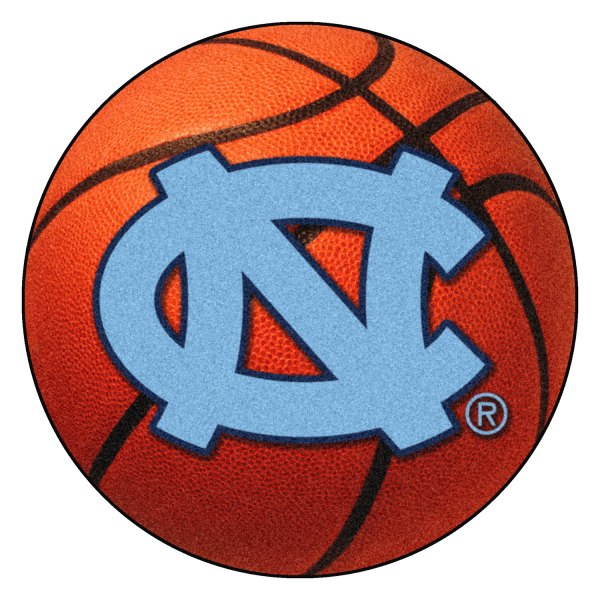 FanMats® - University of North Carolina (Chapel Hill) 27" Dia Nylon Face Basketball Ball Floor Mat with "NC" Logo