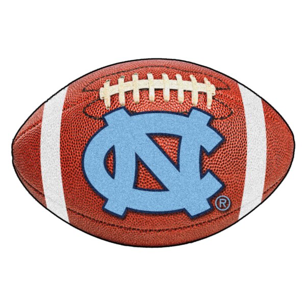 FanMats® - University of North Carolina (Chapel Hill) 20.5" x 32.5" Nylon Face Football Ball Floor Mat with "NC" Logo