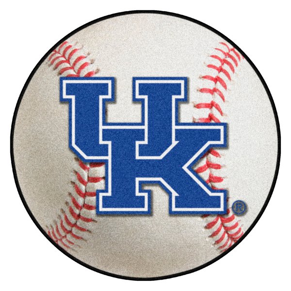 FanMats® - University of Kentucky 27" Dia Nylon Face Baseball Ball Floor Mat with "UK" Logo