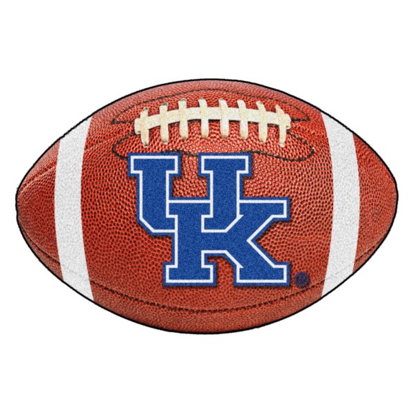 FanMats® - University of Kentucky 20.5" x 32.5" Nylon Face Football Ball Floor Mat with "UK" Logo