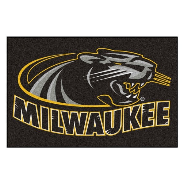 FanMats® - University of Wisconsin-Milwaukee 19" x 30" Nylon Face Starter Mat with "Panthern & Milwaukee" Logo