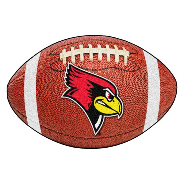 FanMats® - Illinois State University 20.5" x 32.5" Nylon Face Football Ball Floor Mat with "Redbird & Illinois State" Logo