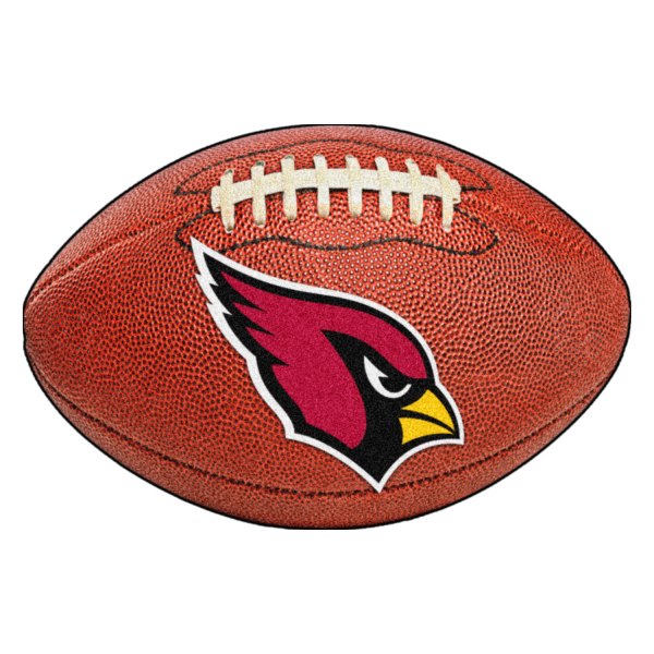 FanMats® - Arizona Cardinals 20.5" x 32.5" Nylon Face Football Ball Floor Mat with "Cardinal" Logo