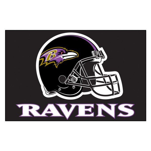 FanMats® - Baltimore Ravens 19" x 30" Nylon Face Starter Mat with "Raven" Logo