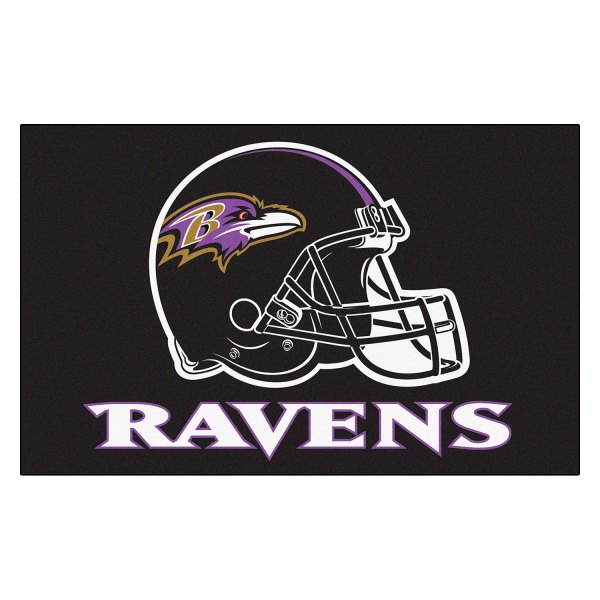 FanMats® - Baltimore Ravens 60" x 96" Nylon Face Ulti-Mat with "Raven" Logo