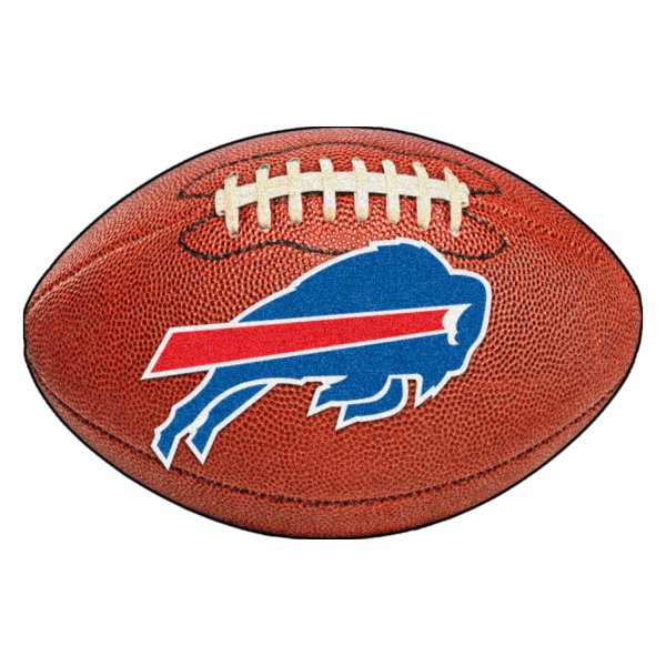 FanMats® - Buffalo Bills 20.5" x 32.5" Nylon Face Football Ball Floor Mat with "Buffalo" Logo