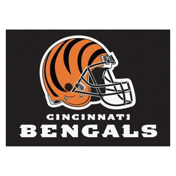 FanMats® - Cincinnati Bengals 33.75" x 42.5" Nylon Face All-Star Floor Mat with "Striped B" Logo