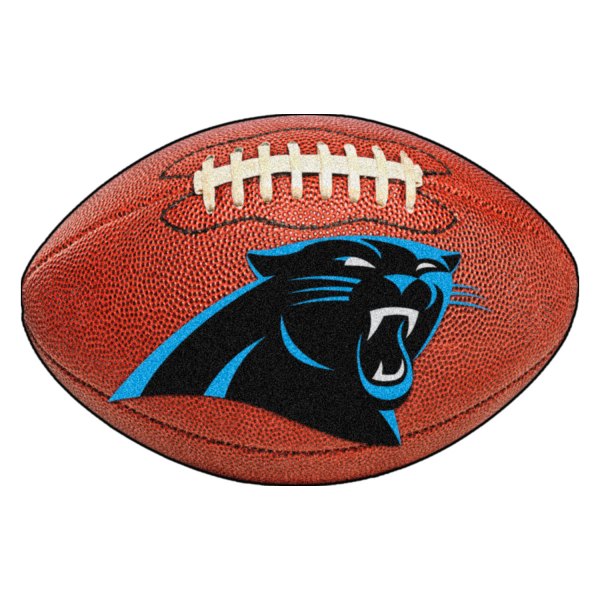 FanMats® - Carolina Panthers 20.5" x 32.5" Nylon Face Football Ball Floor Mat with "Panther" Logo