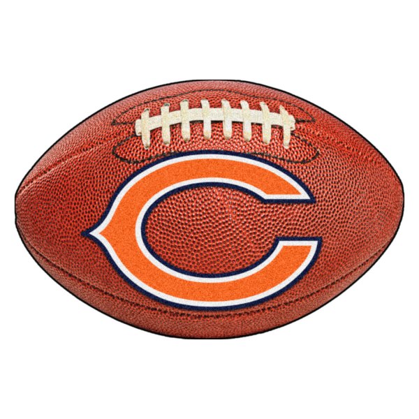 FanMats® - Chicago Bears 20.5" x 32.5" Nylon Face Football Ball Floor Mat with "C" Logo