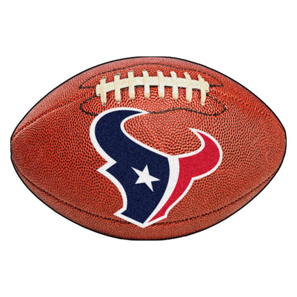 FanMats® - Houston Texans 20.5" x 32.5" Nylon Face Football Ball Floor Mat with "Texans" Logo
