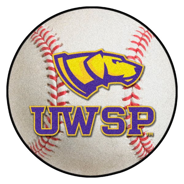 FanMats® - University of Wisconsin-Stevens Point 27" Dia Nylon Face Baseball Ball Floor Mat with "Pointer & UWSP" Logo