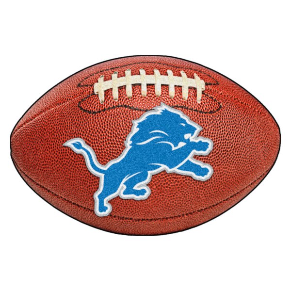 FanMats® - Detroit Lions 20.5" x 32.5" Nylon Face Football Ball Floor Mat with "Lion" Logo