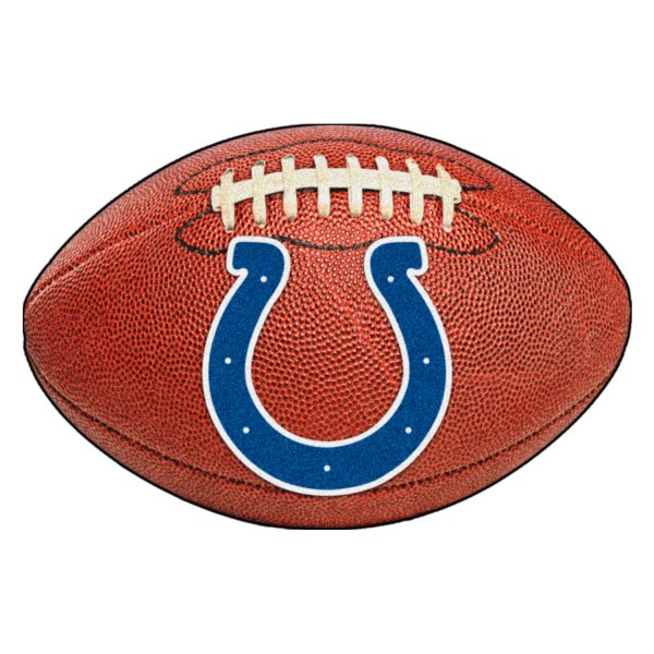 FanMats® - Indianapolis Colts 20.5" x 32.5" Nylon Face Football Ball Floor Mat with "Horseshoe" Logo