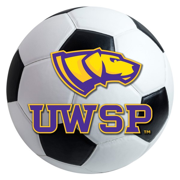 FanMats® - University of Wisconsin-Stevens Point 27" Dia Nylon Face Soccer Ball Floor Mat with "Pointer & UWSP" Logo