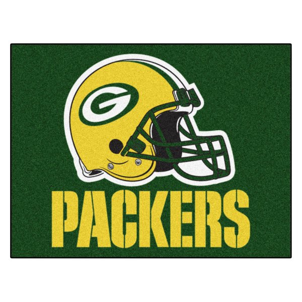 FanMats® - Green Bay Packers 33.75" x 42.5" Nylon Face All-Star Floor Mat with "Oval G" Logo
