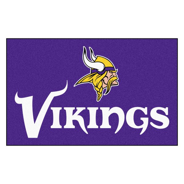 FanMats® - Minnesota Vikings 60" x 96" Nylon Face Ulti-Mat with "Viking" Logo