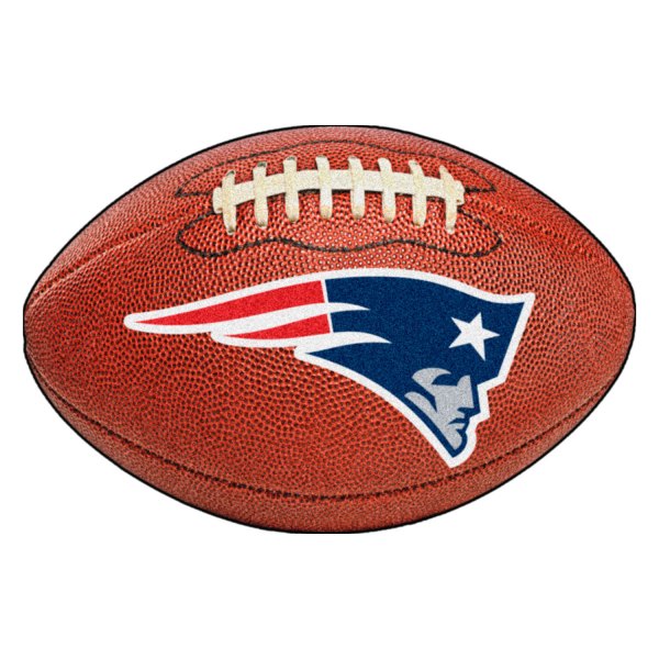 FanMats® - New England Patriots 20.5" x 32.5" Nylon Face Football Ball Floor Mat with "Patriot" Logo