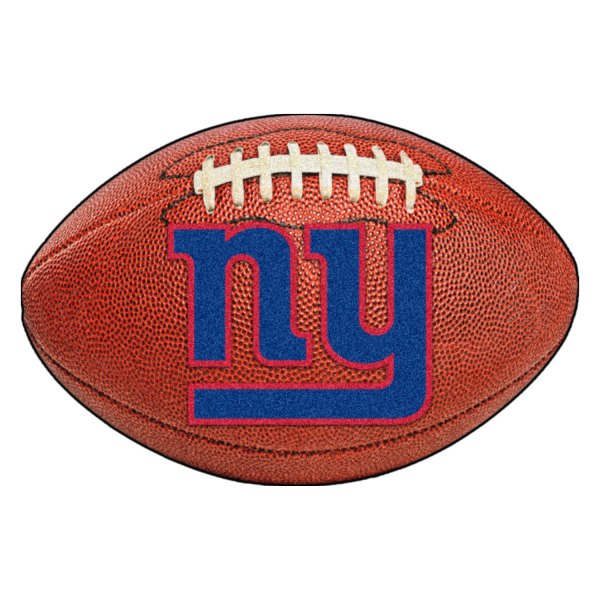FanMats® - New York Giants 20.5" x 32.5" Nylon Face Football Ball Floor Mat with "NY" Logo