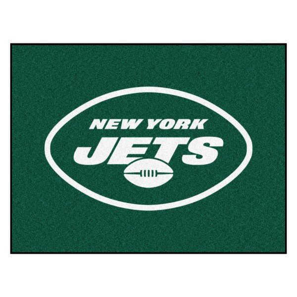 FanMats® - New York Jets 33.75" x 42.5" Nylon Face All-Star Floor Mat with "Oval NY Jets" Logo