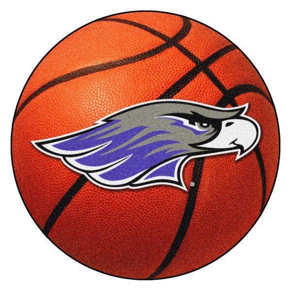 FanMats® - University of Wisconsin-Whitewater 27" Dia Nylon Face Basketball Ball Floor Mat with "Warhawks" Logo