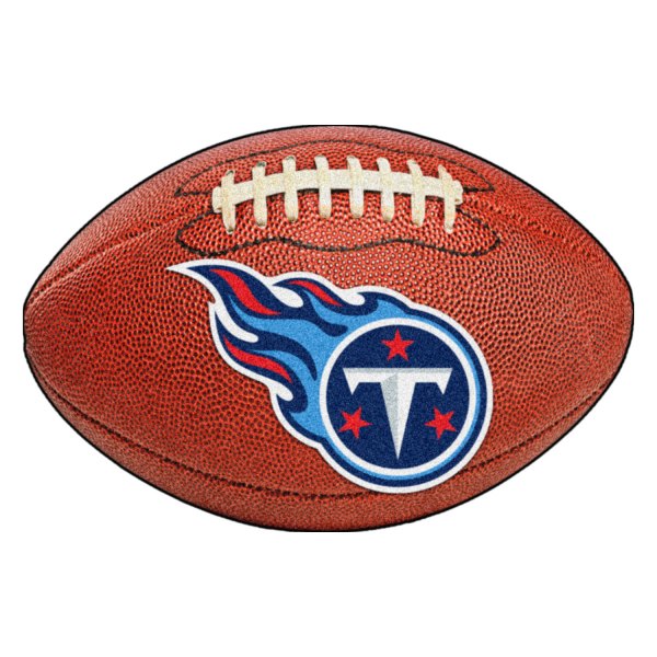 FanMats® - Tennessee Titans 20.5" x 32.5" Nylon Face Football Ball Floor Mat with "Comet T" Logo
