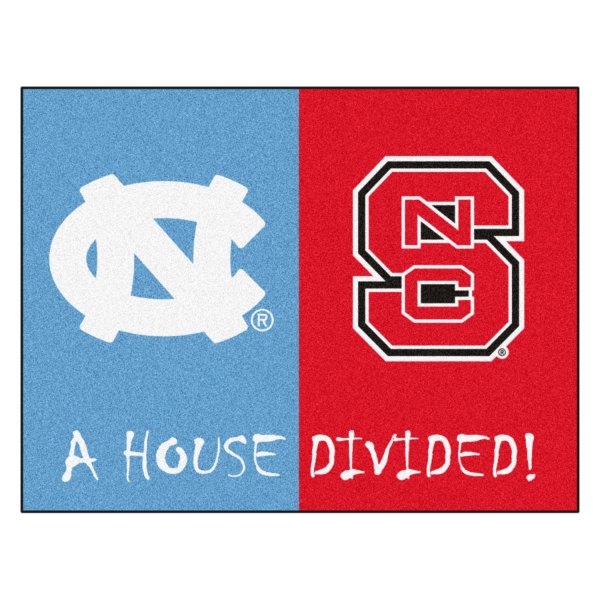 FanMats® - University of North Carolina UNC/North Carolina State University 33.75" x 42.5" Nylon Face House Divided Floor Mat