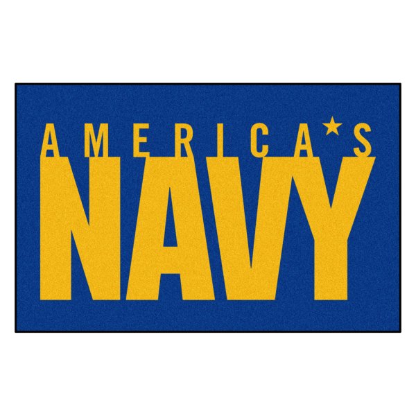 FanMats® - U.S. Navy 19" x 30" Nylon Face Starter Mat with "Americas Navy" Official Logo