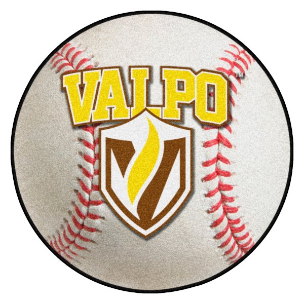 FanMats® - Valparaiso University 27" Dia Nylon Face Baseball Ball Floor Mat with "V & VALPO" Logo
