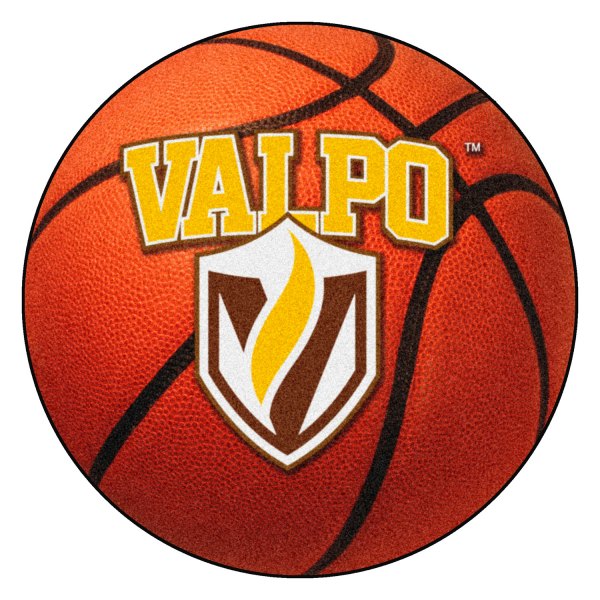 FanMats® - Valparaiso University 27" Dia Nylon Face Basketball Ball Floor Mat with "V & VALPO" Logo