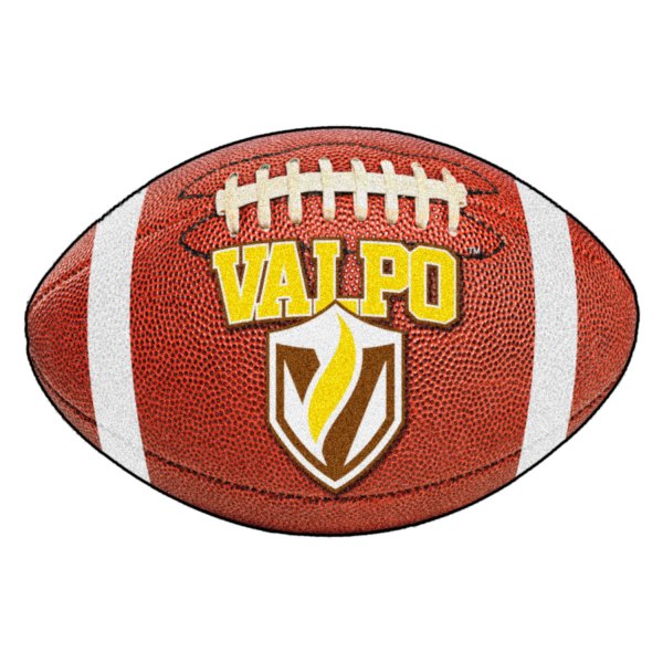 FanMats® - Valparaiso University 20.5" x 32.5" Nylon Face Football Ball Floor Mat with "V & VALPO" Logo