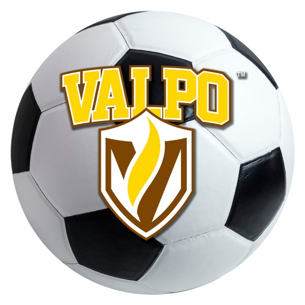 FanMats® - Valparaiso University 27" Dia Nylon Face Soccer Ball Floor Mat with "V & VALPO" Logo