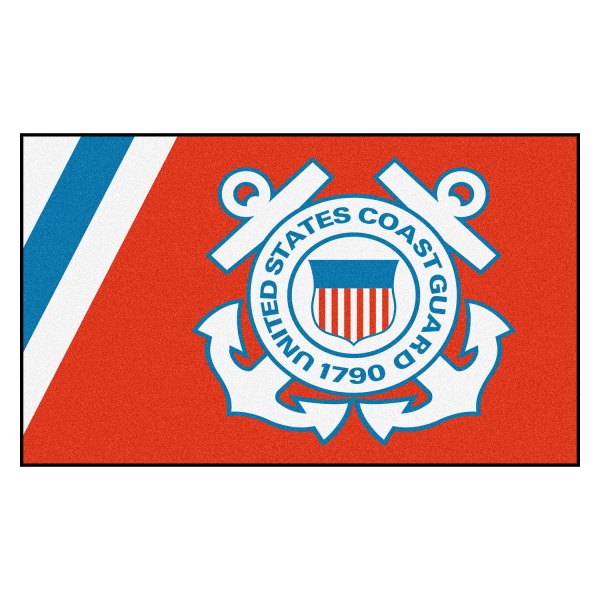 FanMats® - U.S. Coast Guard 19" x 30" Nylon Face Starter Mat with "U.S. Coast Guard" Official Logo