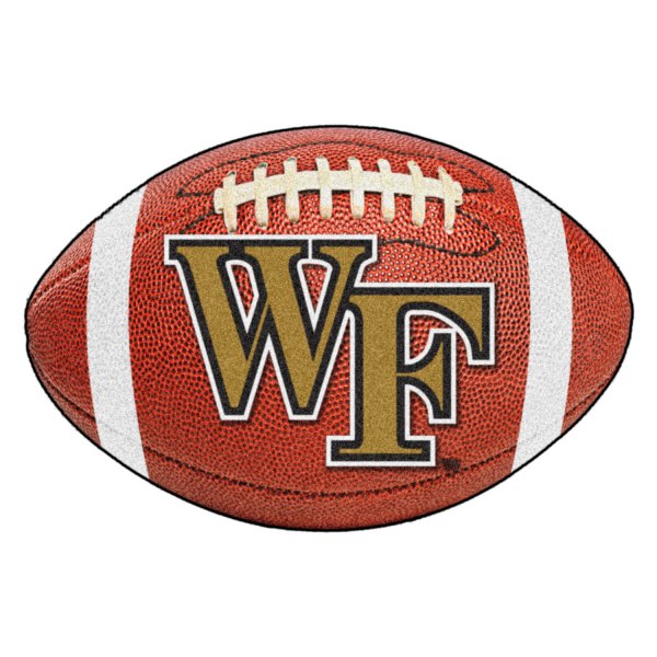 FanMats® - Wake Forest University 20.5" x 32.5" Nylon Face Football Ball Floor Mat with "WF" Logo