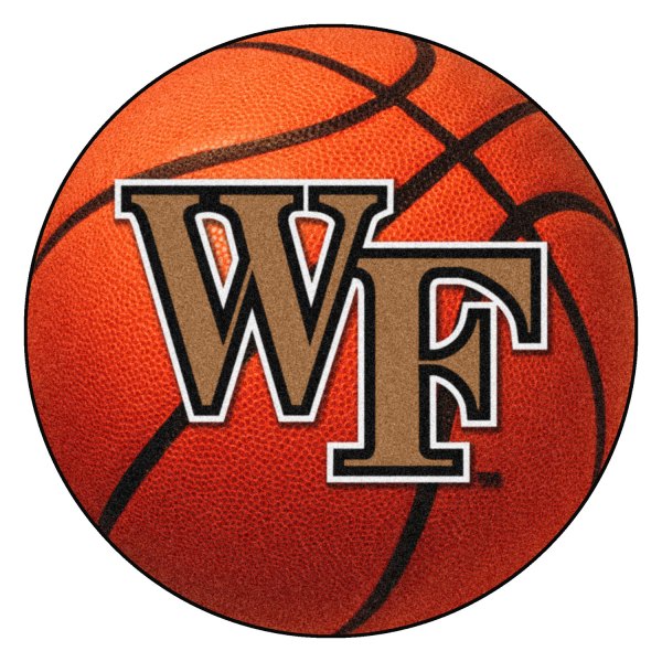 FanMats® - Wake Forest University 27" Dia Nylon Face Basketball Ball Floor Mat with "WF" Logo